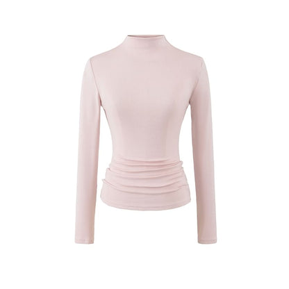 Knit Mock Neck Long Sleeve Pullover