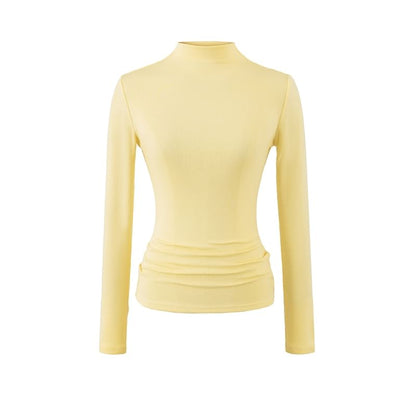 Knit Mock Neck Long Sleeve Pullover