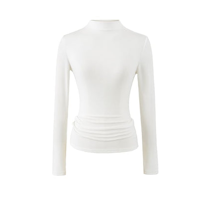 Knit Mock Neck Long Sleeve Pullover