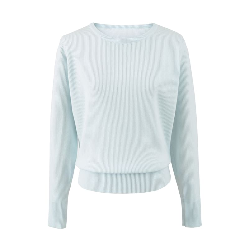 Crew Neck Solid Knit Sweater