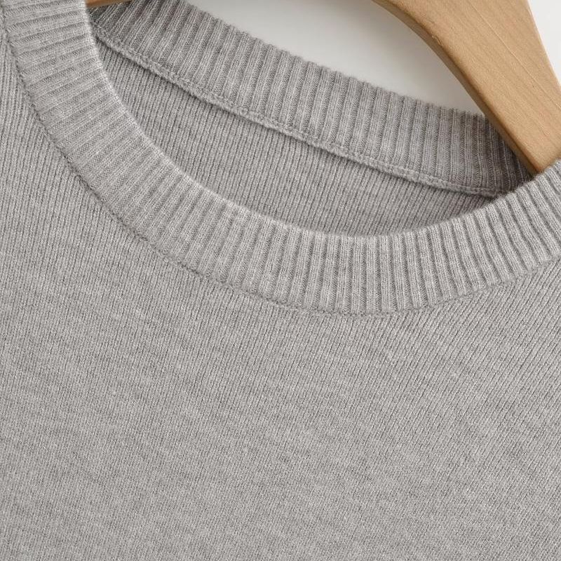 3/4 Sleeve Crewneck Knit Top & Mini Skirt