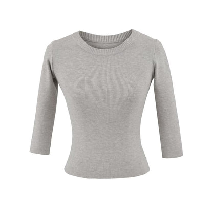 3/4 Sleeve Crewneck Knit Top & Mini Skirt