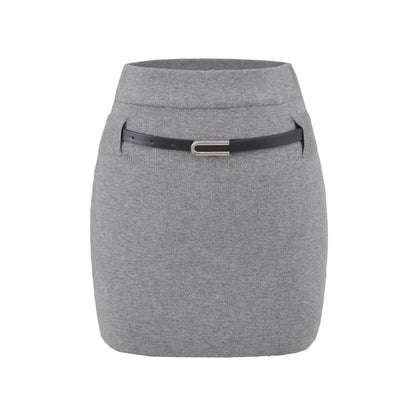 3/4 Sleeve Crewneck Knit Top & Mini Skirt