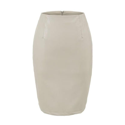 Faux Leather Pencil Skirt - High Waist