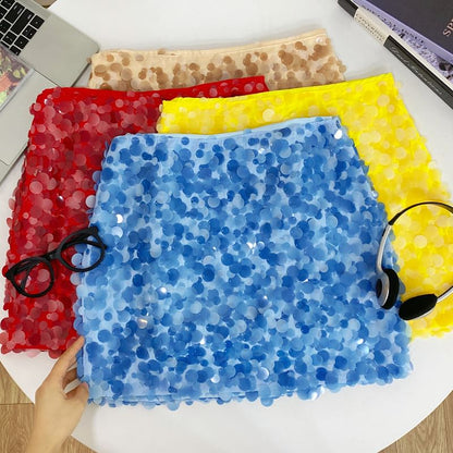 High Rise Sequin Mini A-Line Tutu Skirt