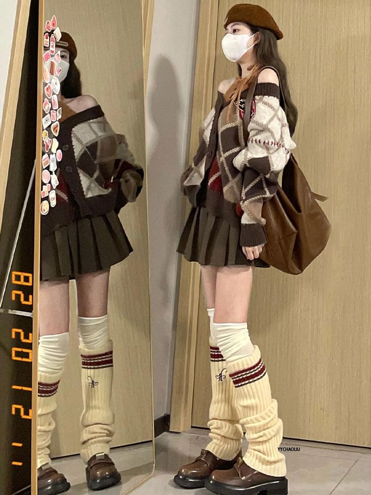 High Waist Pleated Mini A-Line Skirt