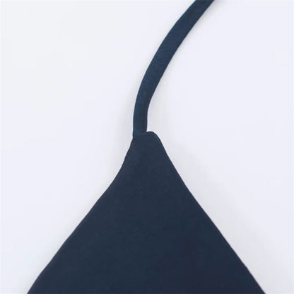 Spaghetti Strap V-Neck Plain Maxi A-Line Dress
