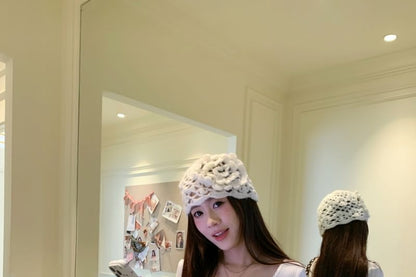 V-Neck Lace-Trimmed Fitted Top with Tie Front