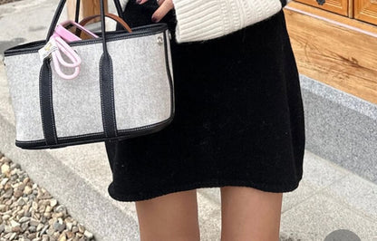 Striped Buckled Sweater with Collar