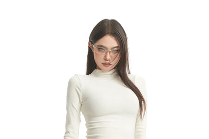 High Neck Tee with Long Sleeves