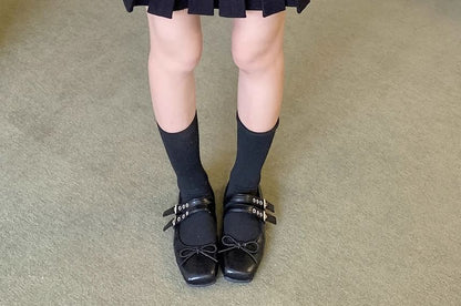 Knitted High-Waist Pleated A-Line Mini Skirt