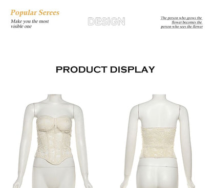 Lace Corset Top with Pencil Skirt Set