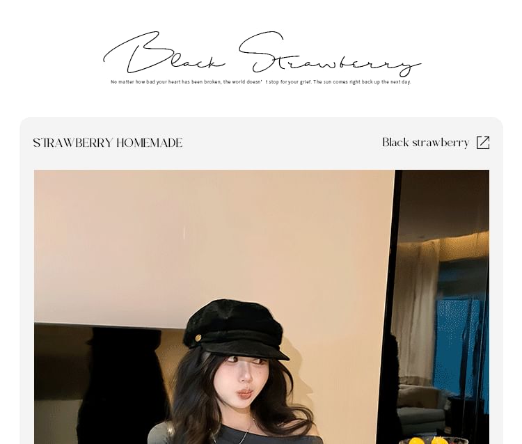 One-Shoulder Tee with Long Sleeves