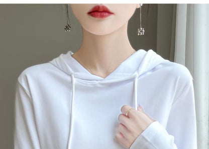 Hooded Long Sleeve Solid Tee