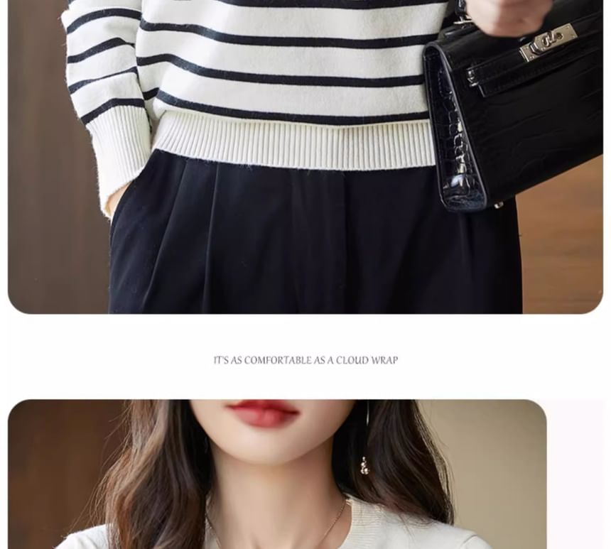 Striped Round Neck Sweater