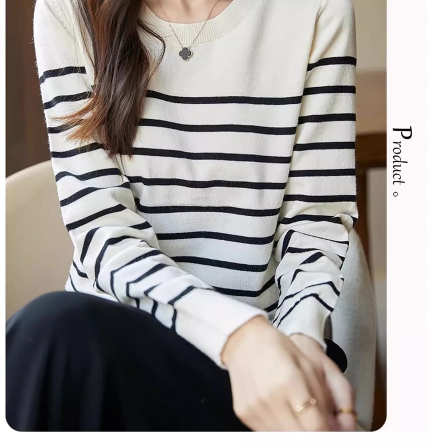 Striped Round Neck Sweater