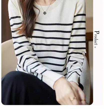 Striped Round Neck Sweater
