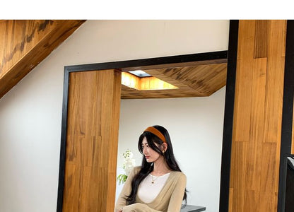 Crew Neck Mock Two-Piece Slim Fit Long Sleeve Tee