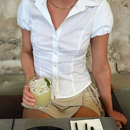 Short Sleeve Solid Crop Top Shirt