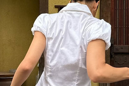 Short Sleeve Solid Crop Top Shirt