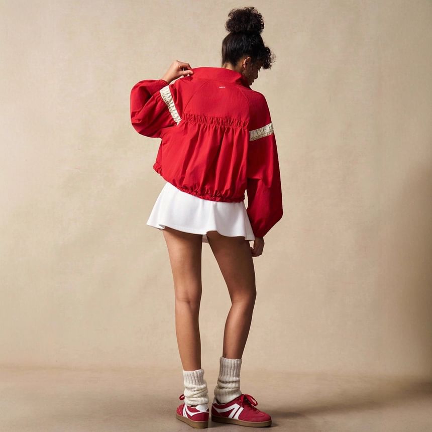 Color Block Cropped Sweatshirt