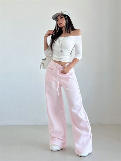 Trendy 3/4-Sleeve Off-Shoulder Fitted Crop Blouse