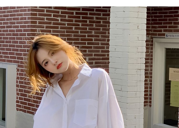 Classic Collared Long-Sleeve Shirt