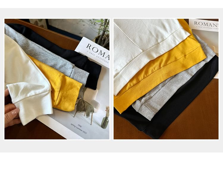 Off-Shoulder Long Sleeve Basic Top