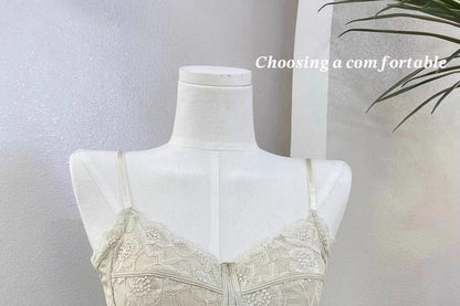 Fleece-Lined Padded Lace Cami Top