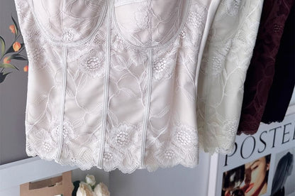 Fleece-Lined Padded Lace Cami Top