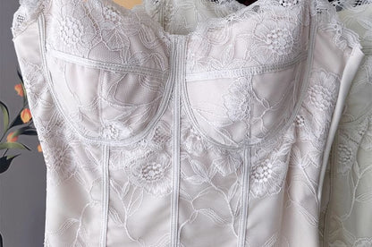 Fleece-Lined Padded Lace Cami Top