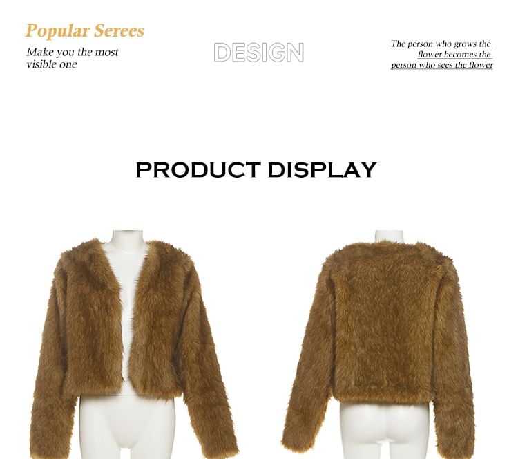 Spaghetti Strap Leopard Print Panel Maxi Mermaid Dress / Faux Fur Jacket