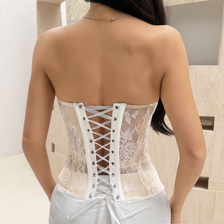 Lace Tube Corset Top