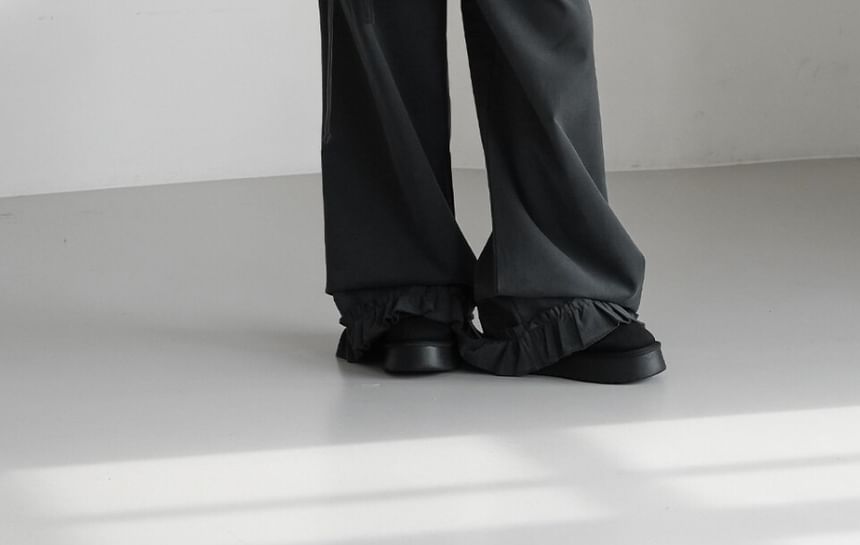 Pleated Mini Skirt and Wide Leg Pants Set