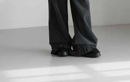 Pleated Mini Skirt and Wide Leg Pants Set