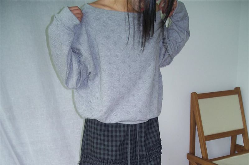 Gingham Ruffle Straight Skirt