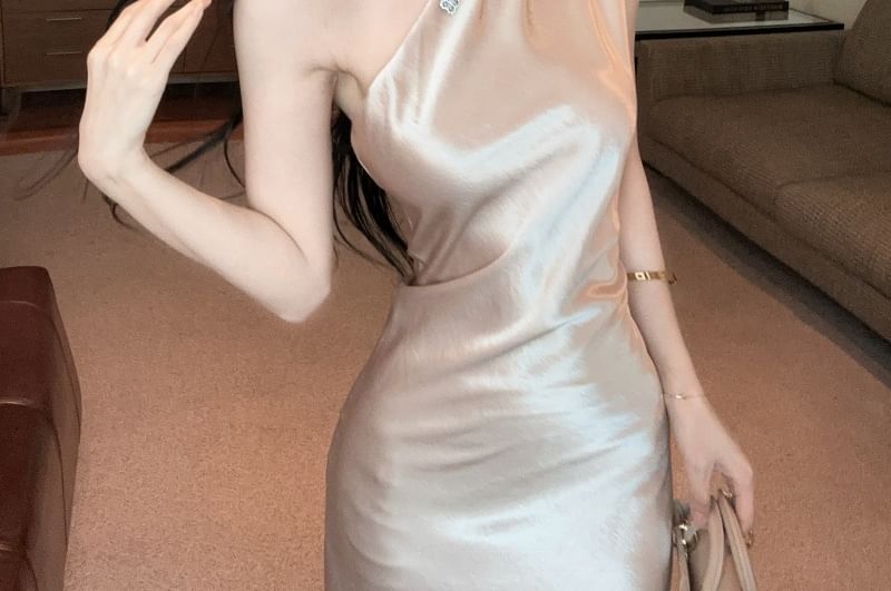 Sleeveless Off Shoulder Plain Ruched Maxi Mermaid Dress