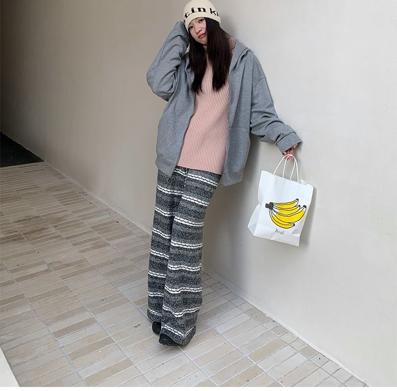 Solid Zip-Up Hoodie