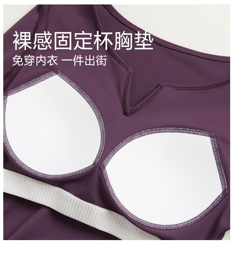 Notched Long-Sleeve Athletic Top