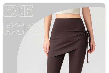 Asymmetrical Skirt Overlay Yoga Leggings