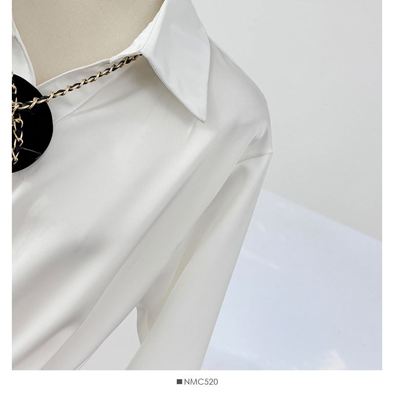 Corsage Necklace Tunic with Belt