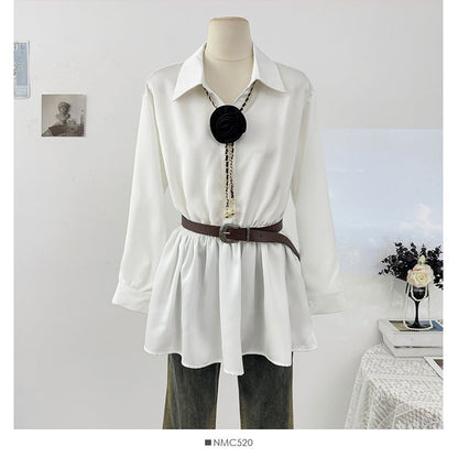 Corsage Necklace Tunic with Belt