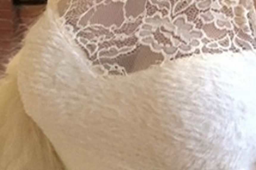 Halter Neck Lace Panel Fluffy Crop Top