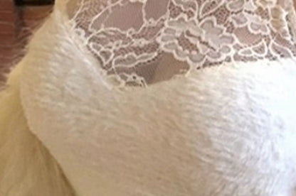 Halter Neck Lace Panel Fluffy Crop Top