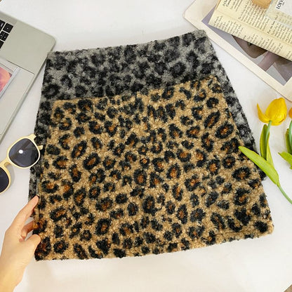 Low-Waist Leopard Print Mini Skirt