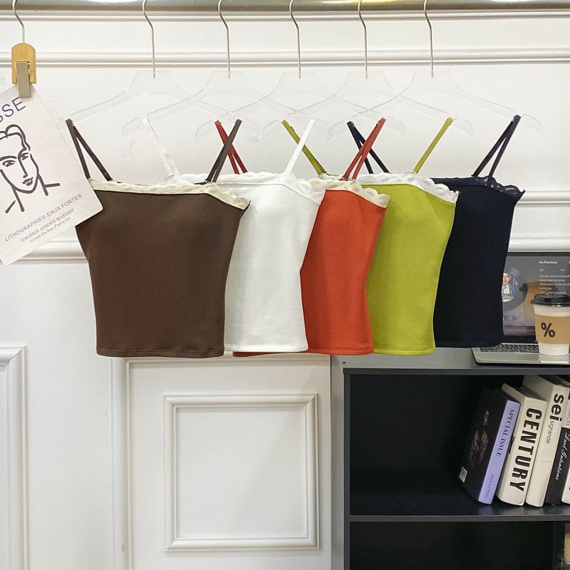 Frill Trim Crop Camisole