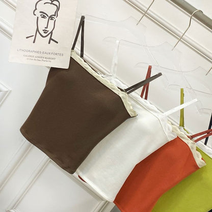 Frill Trim Crop Camisole