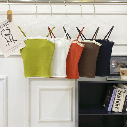 Frill Trim Crop Camisole
