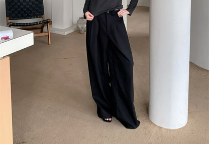 Ruched V-Neck Two-Tone Long-Sleeve T-Shirt