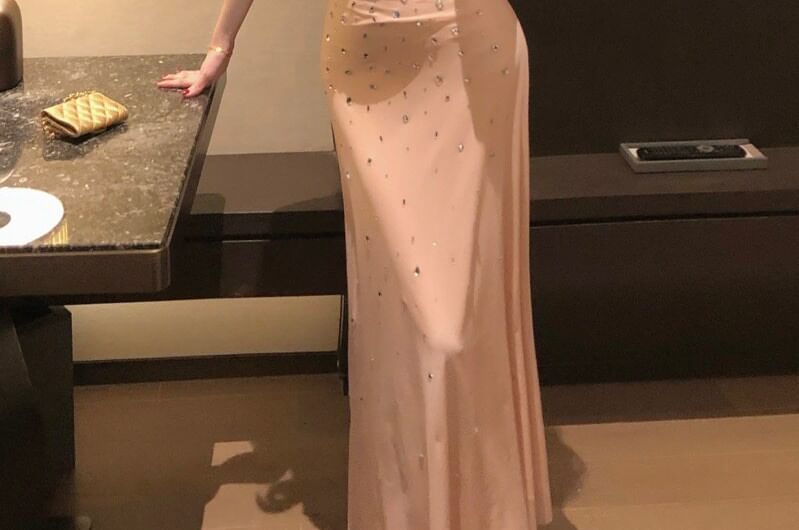 Sleeveless Scoop Neck Sequin Maxi A-Line Dress